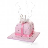 21 Pink & Silver Parcel - online cakes